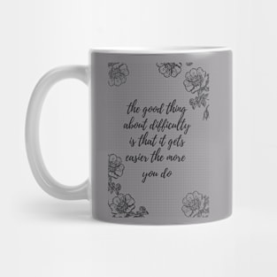 black and white floral design Mug